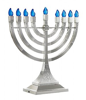 LED Electronic Menorah - Battery or USB Powered